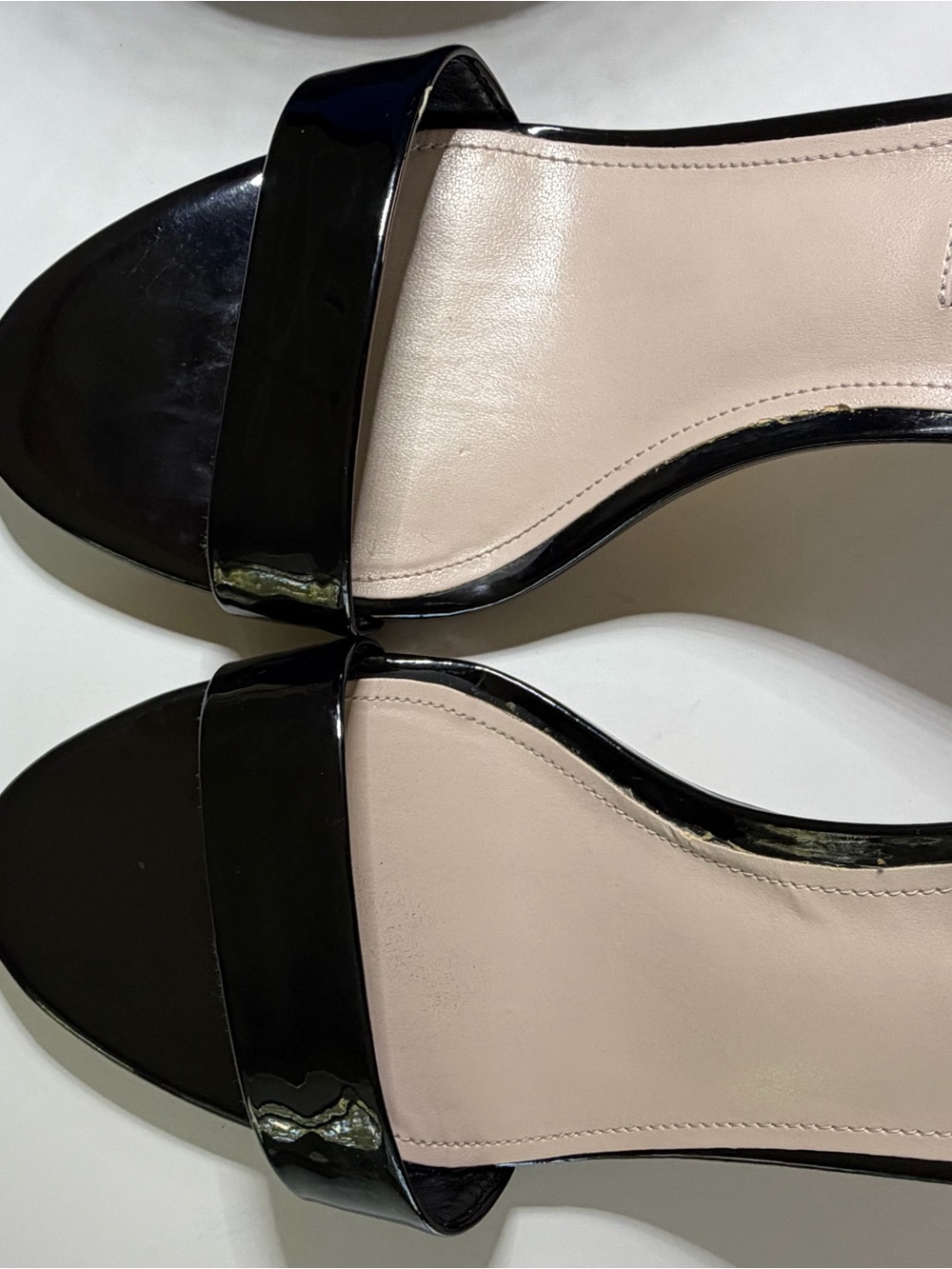 Nine West Black Patent Ankle Strap Block Heel Sandals Size 8.5 - Picture 5 of 9